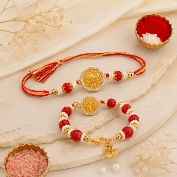 Premium_Lotus_Diya_Bhaiya_Bhabhi_Rakhi_Set_with_Red_Crystal_Bracelet_Lumba_|_Designer_Rakhi_for_Brother_&_Bhabhi_|_Raksha_Bandhan_Gift
