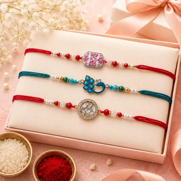 Multi_Color_Set_of_3_Thread_Rakhis_Crafted_with_Attractive_Traditional_Decorative_Finish_-_Multi
