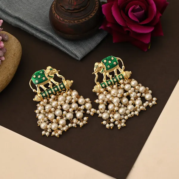 Beautiful_Green_Color_Elephant_Design_Meenakari_Earrings_For_Womenu2019S_Traditional_Jewelry_Collection_-_Green