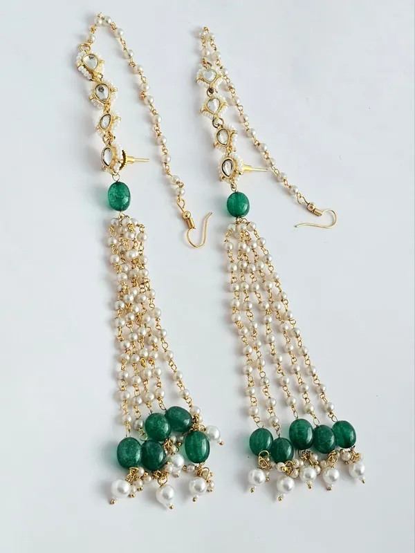 Emerald_Cascade_Ear_Cuff_Earrings
