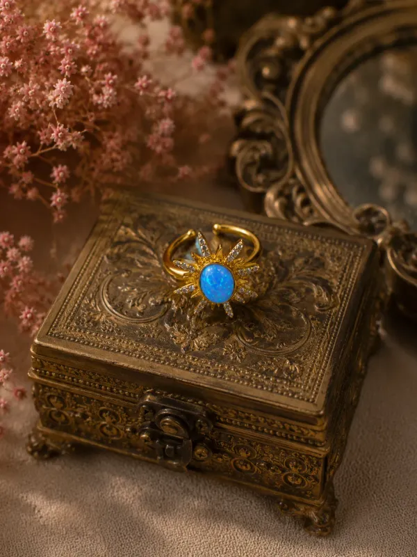 Aurora_Blue_Opal_Sun_18kt_Gold_Plated_Ring