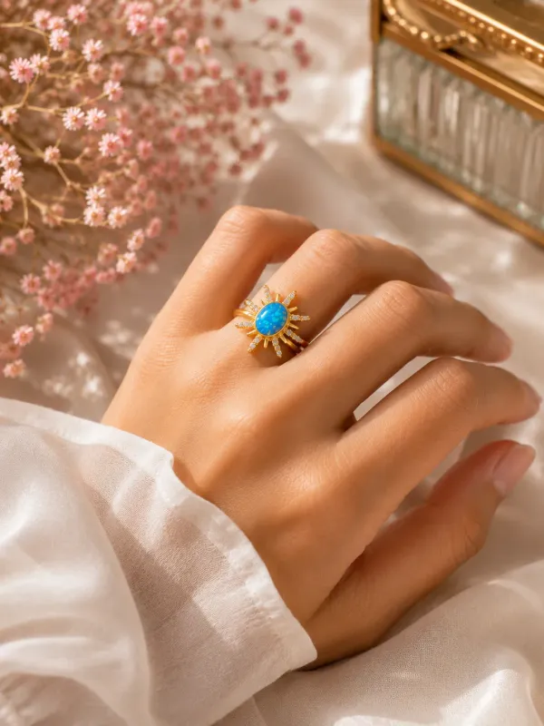 Aurora_Blue_Opal_Sun_18kt_Gold_Plated_Ring
