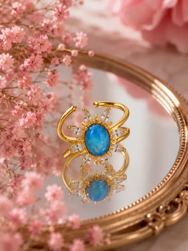 Aurora_Blue_Opal_Sun_18kt_Gold_Plated_Ring