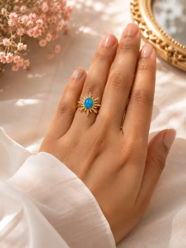 Aurora_Blue_Opal_Sun_18kt_Gold_Plated_Ring