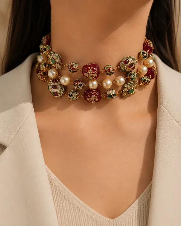 Gulnaar_Quartz_Choker_&_Earrings_Set