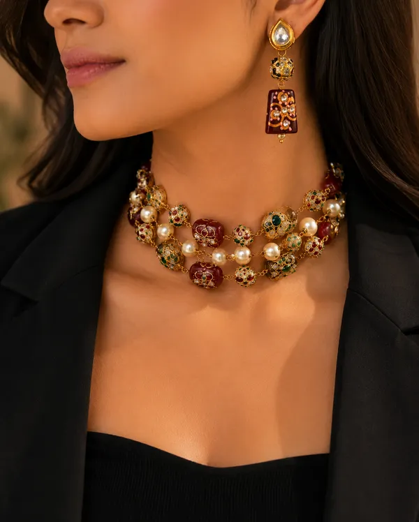 Gulnaar_Quartz_Choker_&_Earrings_Set