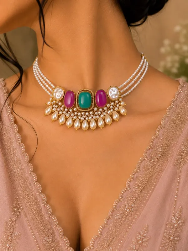 Aabroo_Pearl_Choker_Set