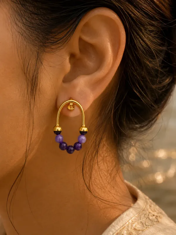 Aura_Purple_Jade_Hoop_18kt_Gold_Plated_Earrings