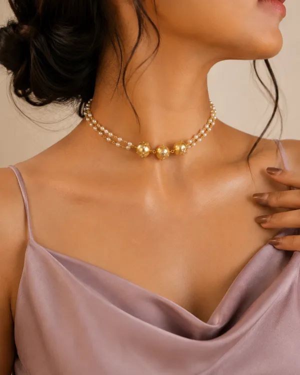 Aarohi_Pearl_&_Gold_Choker