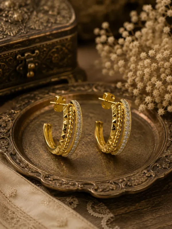 Noor_Crystal_triple_Hoop_18kt_Gold_Plated_Earrings