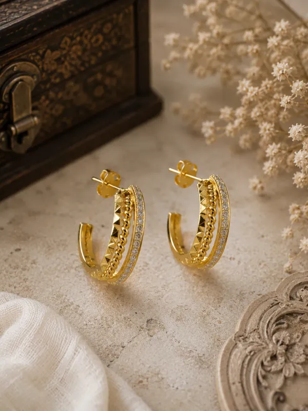 Noor_Crystal_triple_Hoop_18kt_Gold_Plated_Earrings