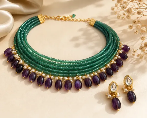 Riwaayat_Green_Gemstone_Necklace_Set
