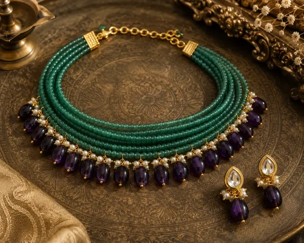 Riwaayat_Green_Gemstone_Necklace_Set