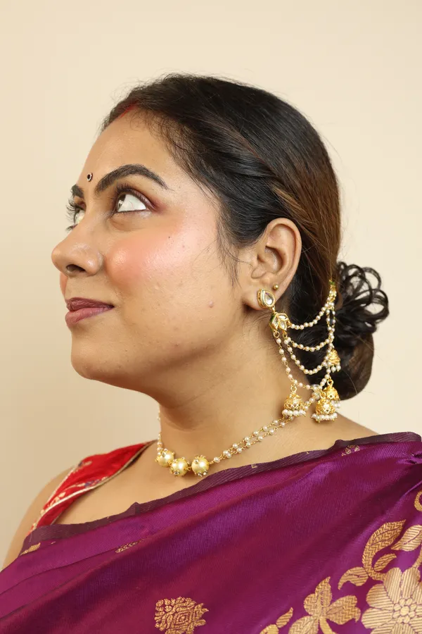 Maharani_Ear_Chain_Jhumkas