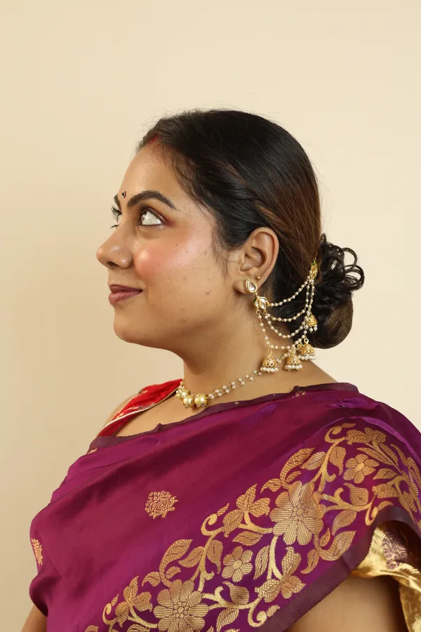 Maharani_Ear_Chain_Jhumkas