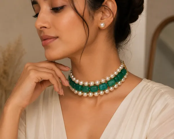 Emerald_Pearl_Choker_Set