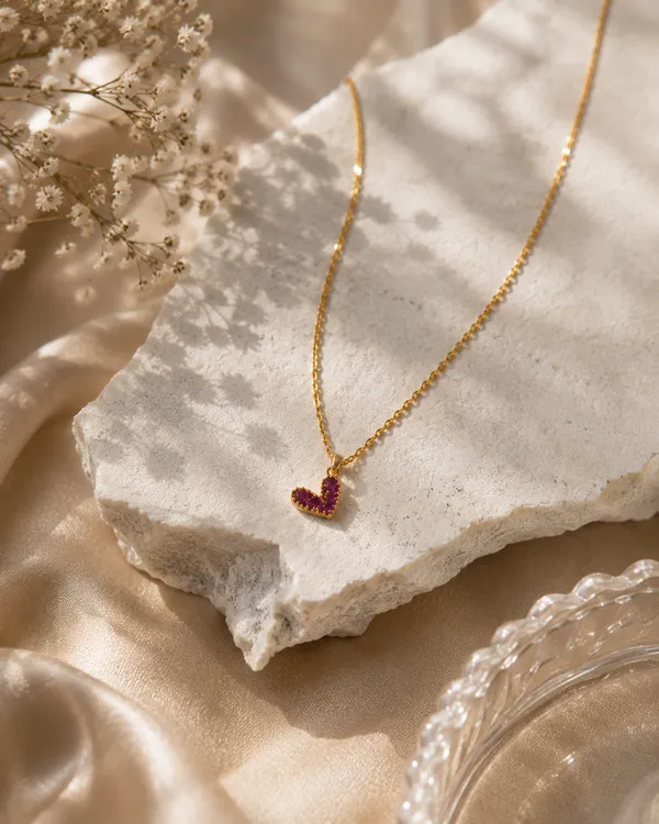 Aafreen_Ruby_Heart_18kt_Gold_Plated_Pendant_Necklace