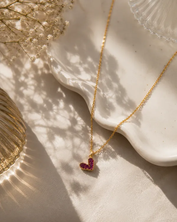 Aafreen_Ruby_Heart_18kt_Gold_Plated_Pendant_Necklace