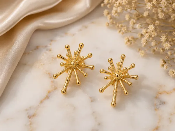 Aarohi_Starburst_Stud_18kt_Gold_Plated_Earrings