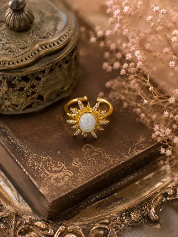 Aurora_White_Opal_Sun_18kt_Gold_Plated_Ring