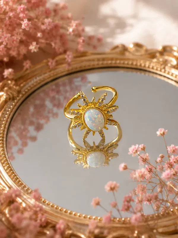 Aurora_White_Opal_Sun_18kt_Gold_Plated_Ring