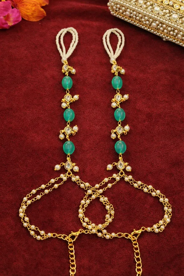 Noor_Aqua_Green_Pearl_Haathphool