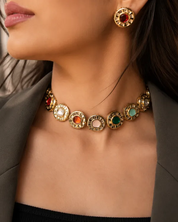 Navratna_Pastel_Choker_Set