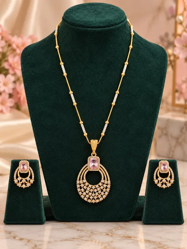 A.D_Diamond_gold_plated_premium_quality_pendant_set_