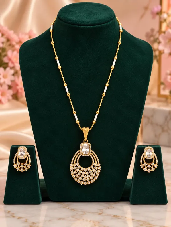 A.D_Diamond_gold_plated_premium_quality_pendant_set_