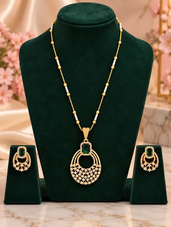 A.D_Diamond_gold_plated_premium_quality_pendant_set_