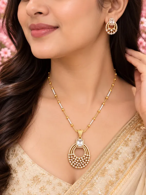A.D_Diamond_gold_plated_premium_quality_pendant_set_