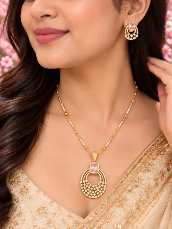 A.D_Diamond_gold_plated_premium_quality_pendant_set_