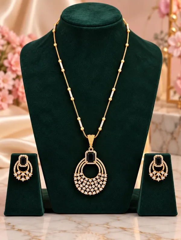 A.D_Diamond_gold_plated_premium_quality_pendant_set_
