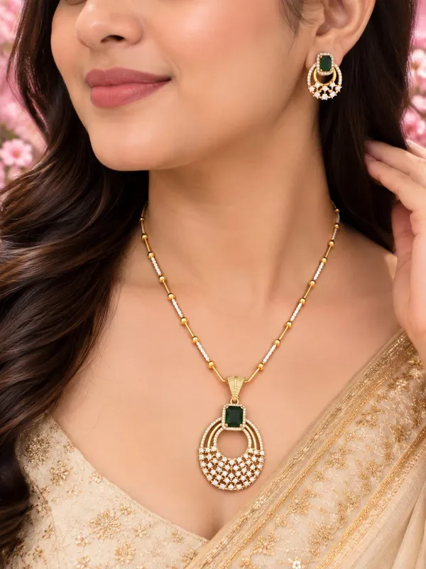 A.D_Diamond_gold_plated_premium_quality_pendant_set_