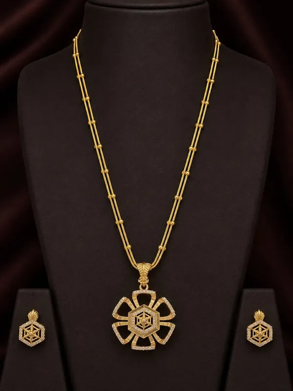 Ad_diamond_high_quality_gold_plated_geometric_flower_pendant_set_with_earrings