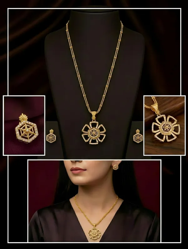 Ad_diamond_high_quality_gold_plated_geometric_flower_pendant_set_with_earrings