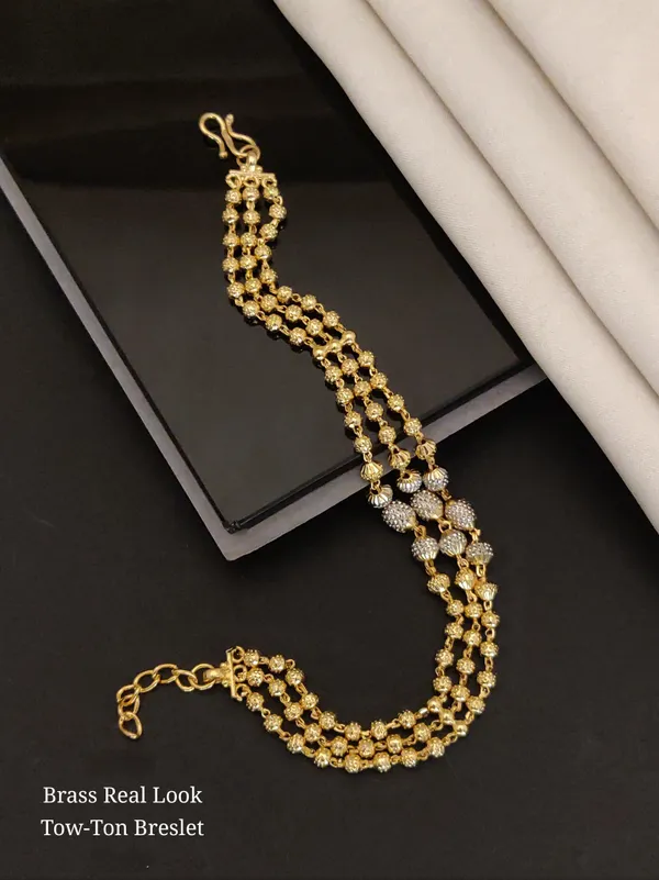 Daily_Wear_2_Tone_Bracelet_|_Gold_Plated