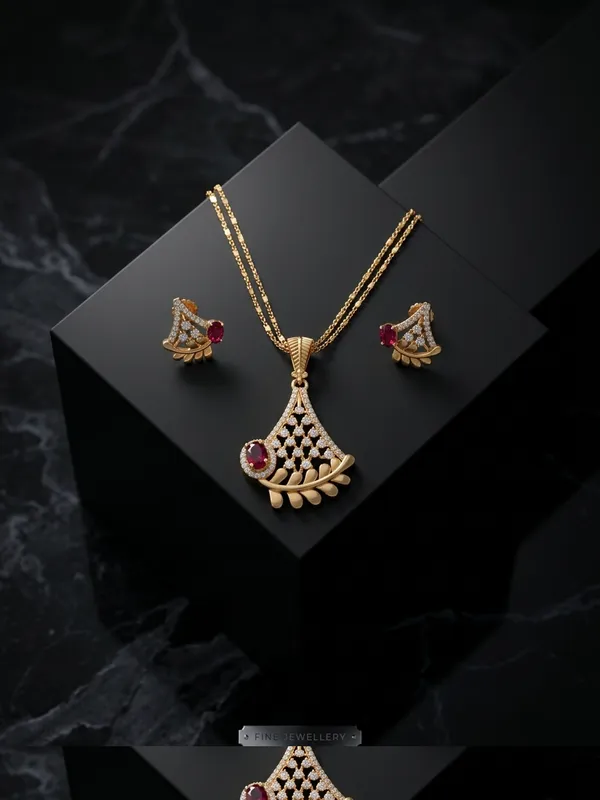 Golden_Bloom_Pendant_Set_/_Emerald_Aura_Pendant_Set_/Majestic_Vine_Pendant_Set