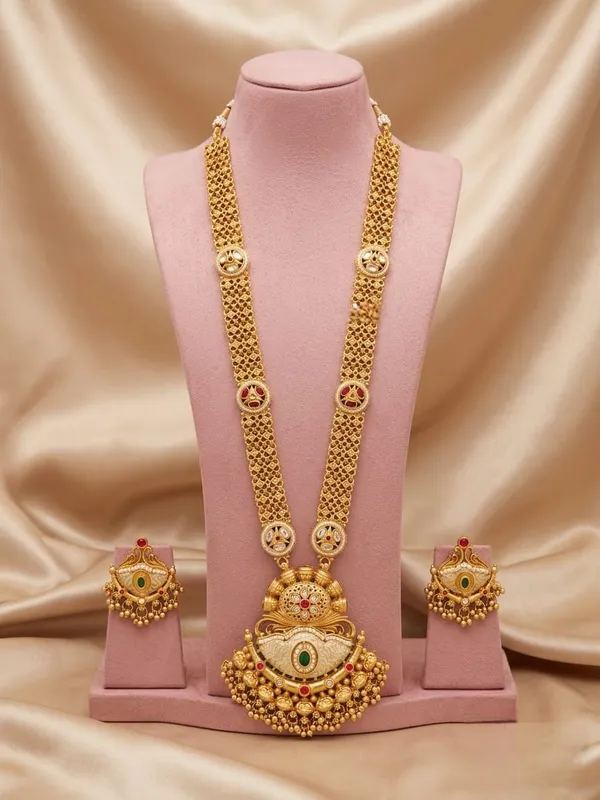 High_Gold_Plated_Chandan_Haar_Log_Set