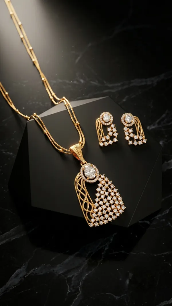 Zarya_Gold_Plated_Chain_Pendant_Set_📐