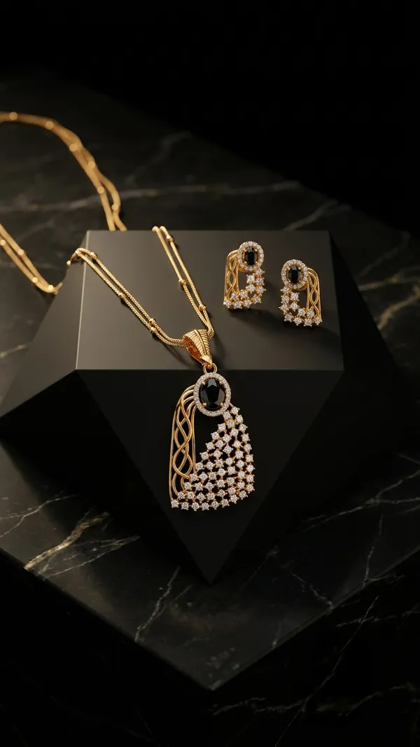 Zarya_Gold_Plated_Chain_Pendant_Set_📐