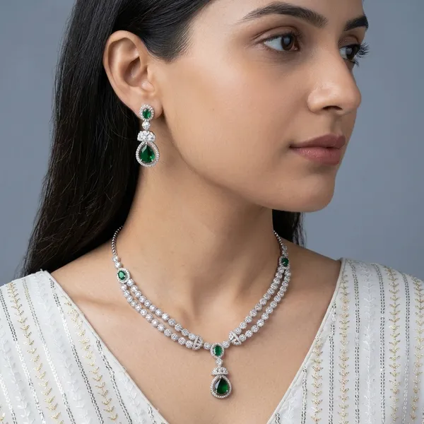 American_Diamond_Necklace_With_Earrings