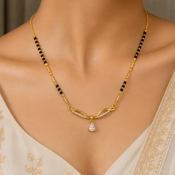 Gold_Finish_CZ_Wave_Designer_Mangalsutra_Necklace