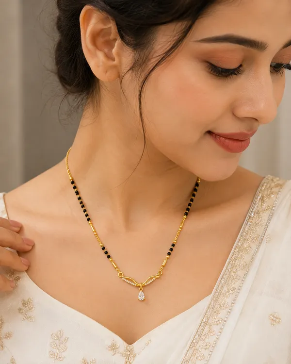 Gold_Finish_CZ_Wave_Designer_Mangalsutra_Necklace