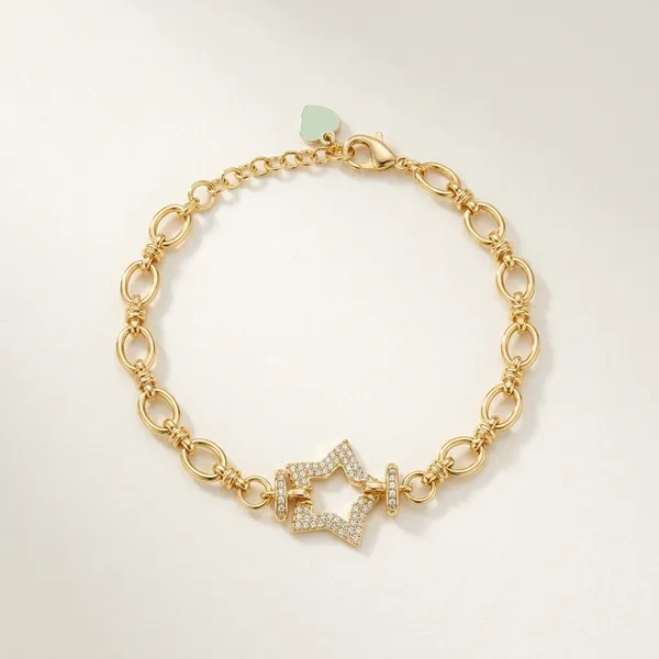 Gold_Plated_And_Steel_Chain_Bracelet_For_Women