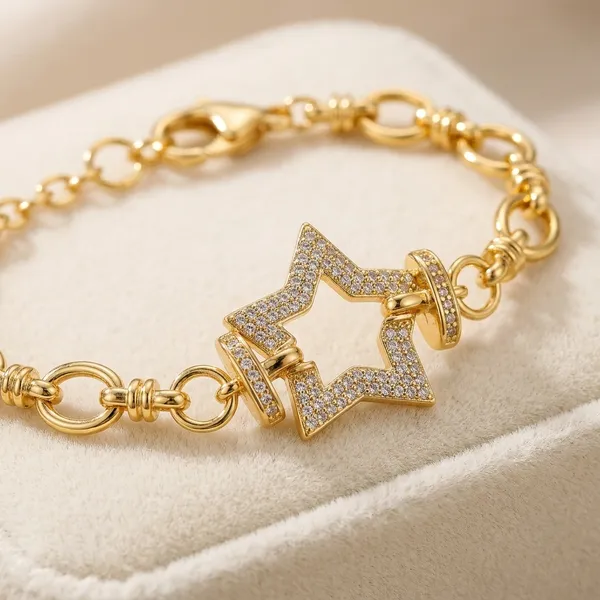 Gold_Plated_And_Steel_Chain_Bracelet_For_Women
