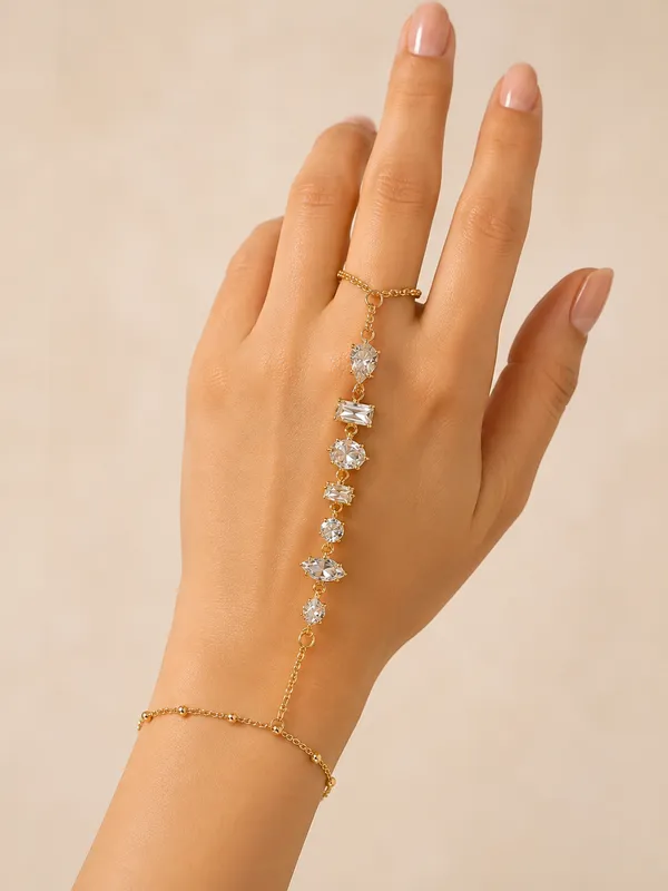 Crystal_Drop_Hand_Harness_Bracelet_(Gold_Finish)