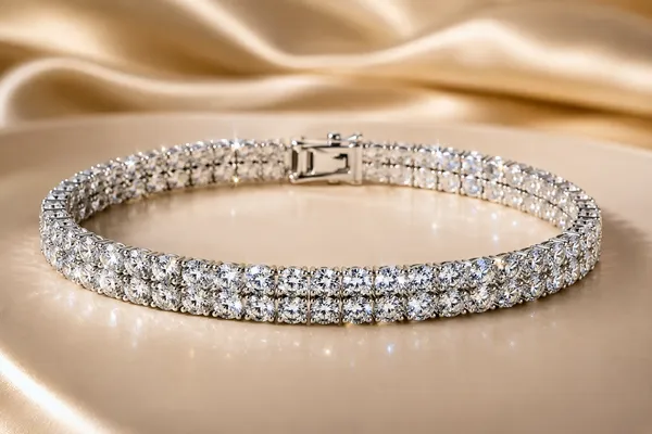 Luxury_Double_Row_Cubic_Zirconia_Tennis_Bracelet_for_Women_�_Silver_Finish