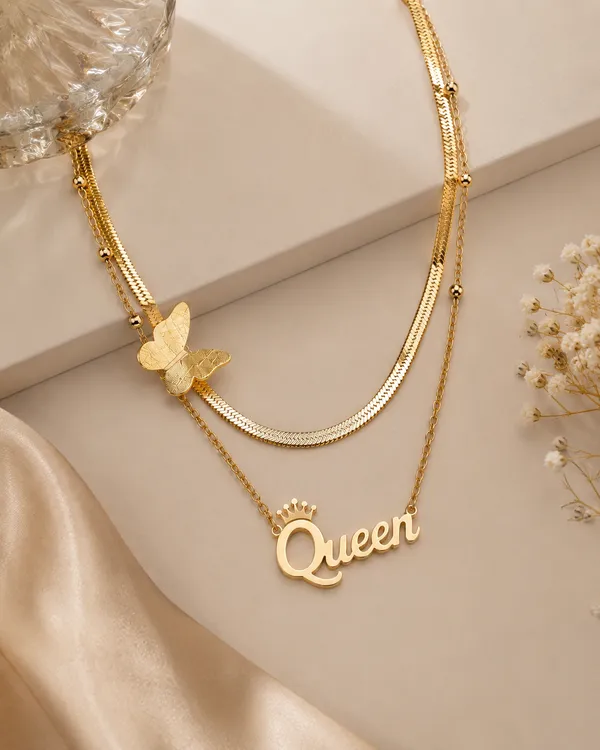 Aakrati_Jewels_demi-fine_queen_charm_layered_snake_chain_necklace