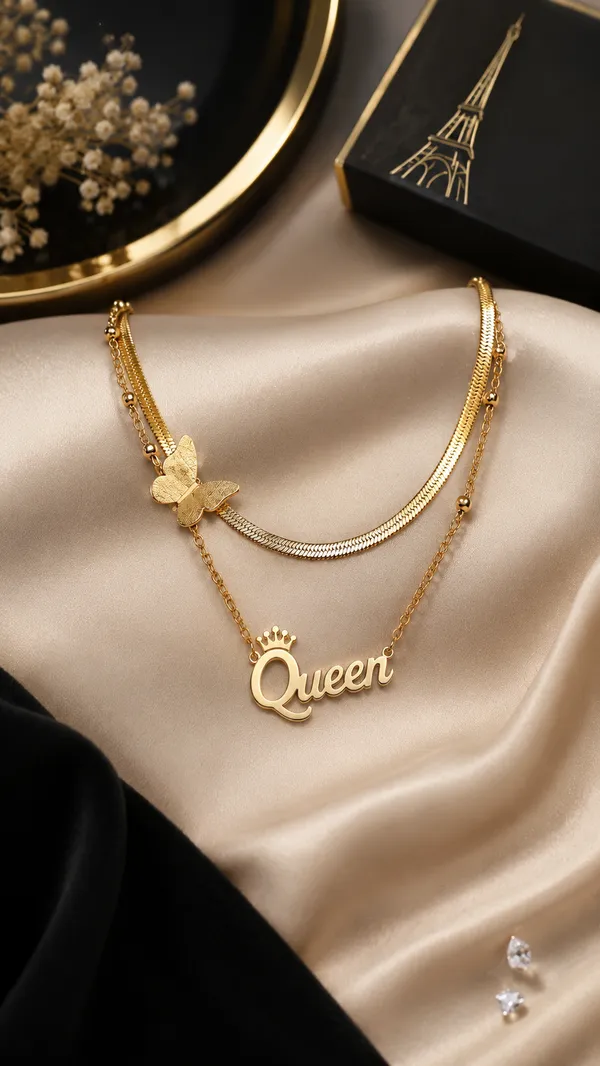 Aakrati_Jewels_demi-fine_queen_charm_layered_snake_chain_necklace